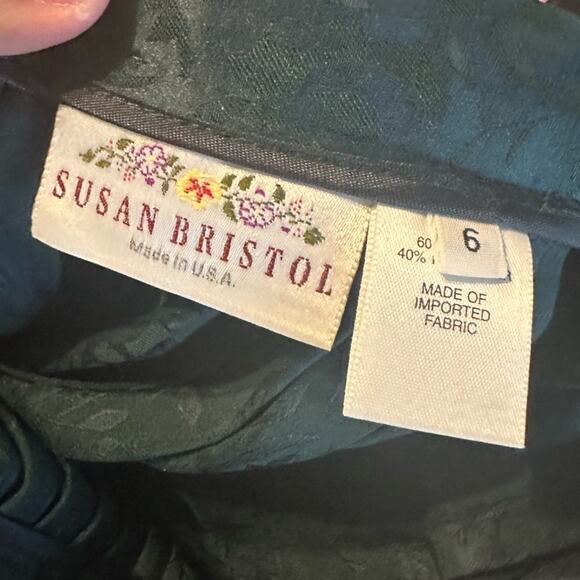 Susan Bristol Dark Green Pleated Skirt – Size 6 - Picture 6 of 8